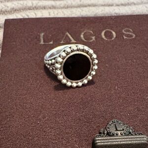 LAGOS Maya Onyx Circle Ring